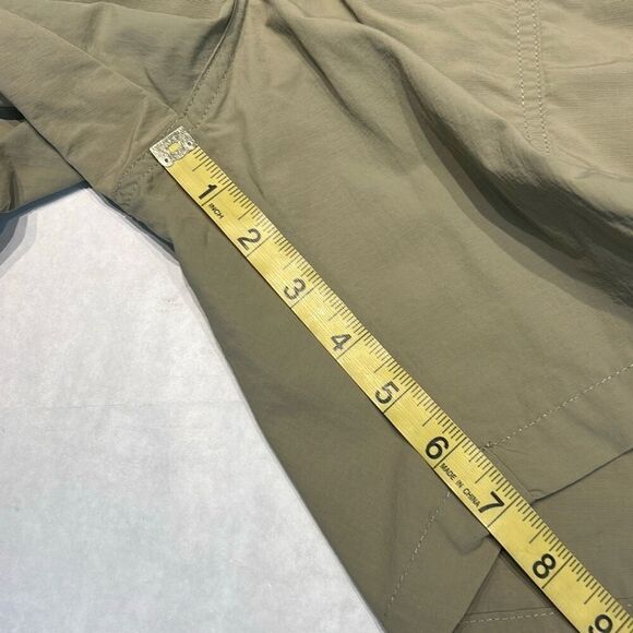 Eddie Bauer RipStop Tech Shorts Mens Sz Large Khaki Tan Adjustable Belt UPF - Picture 7 of 7